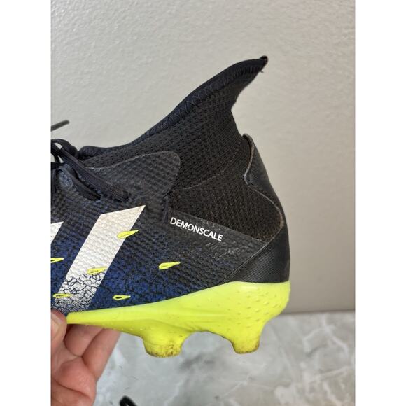 Adidas Predator Freak.3 Firm‎ Men's Size 13 Cleats Black Blue White Yellow - Picture 9 of 10